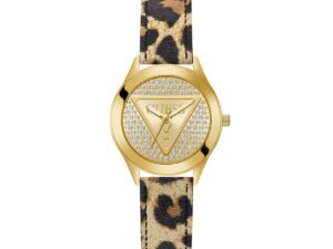 Authentic GUESS Women 34 mm SS IP Gold Quartz Designer Wristwatch  – GUESS