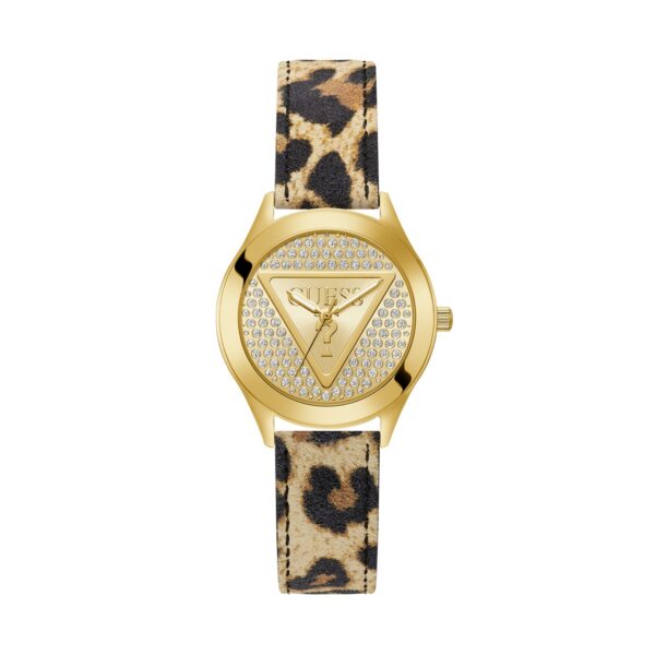 Authentic GUESS Women 34 mm SS IP Gold Quartz Designer Wristwatch  - GUESS