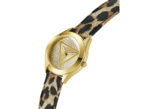 Authentic GUESS Women 34 mm SS IP Gold Quartz Designer Wristwatch  – GUESS