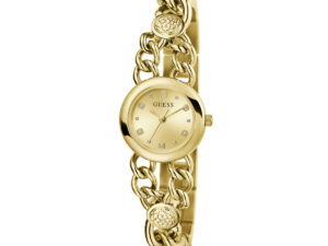 Authentic GUESS Women 25 mm SS IP Gold Quartz Elegant Wristwatch  – GUESS