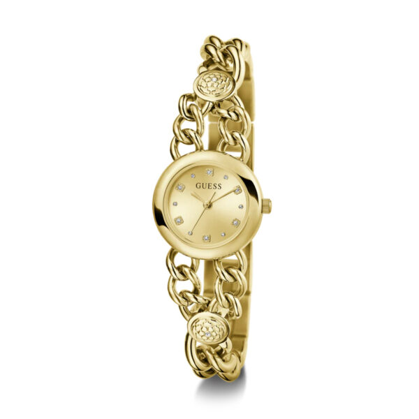 Authentic GUESS Women 25 mm SS IP Gold Quartz Elegant Wristwatch  - GUESS - Image 2