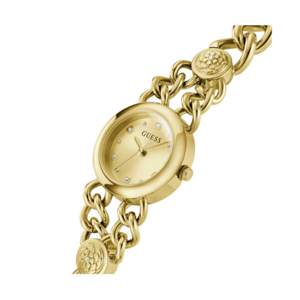 Authentic GUESS Women 25 mm SS IP Gold Quartz Elegant Wristwatch  - GUESS - Image 3