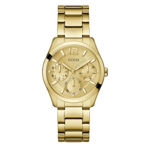 Authentic GUESS Women 40 mm SS IP Gold Quartz Elegant Wristwatch  - GUESS