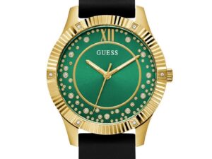 Authentic GUESS Women 34 mm SS IP Gold Quartz Designer Wristwatch  – GUESS