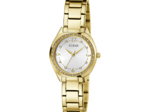 Authentic GUESS Women 30 mm SS IP Gold Quartz Designer Wristwatch  – GUESS