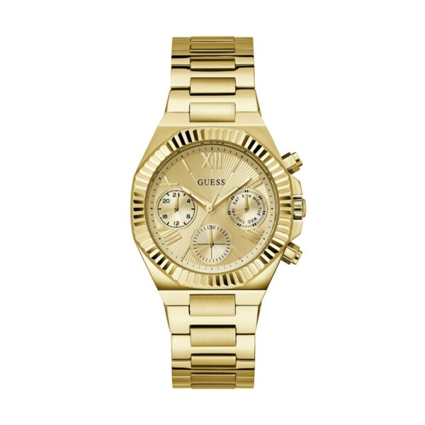 Authentic GUESS Women 38 mm SS IP Gold Quartz Elegant Wristwatch  - GUESS