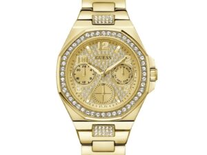 Authentic GUESS Women 40 mm SS IP Gold Quartz Elegant Wristwatch  – GUESS