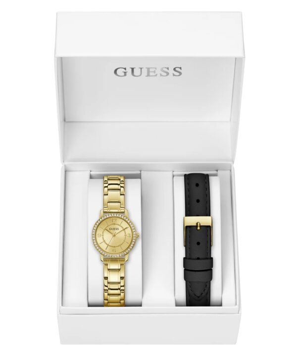 Authentic GUESS Women 28 mm SS IP Gold Quartz Elegant Wristwatch  - Special Pack - GUESS - Image 2