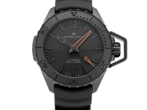 Authentic HAMILTON Men 46 mm SS IP Black Luxurious Wristwatch  – Sapphire Glass – HAMILTON