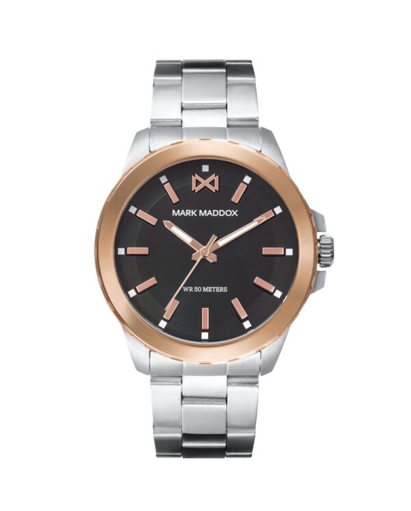 Authentic MARK MADDOX Men 44 mm Quartz Analog Designer Bracelet  - MARK MADDOX - NEW COLLECTION