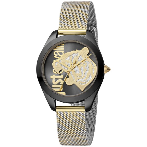 Authentic JUST CAVALLI TIME Women 32 mm SS IP Black Quartz Elegant Wristwatch  - JUST CAVALLI