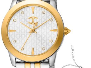 Authentic JUST CAVALLI TIME Women 34 mm SS IP Gold Quartz Elegant Wristwatch  – JUST CAVALLI