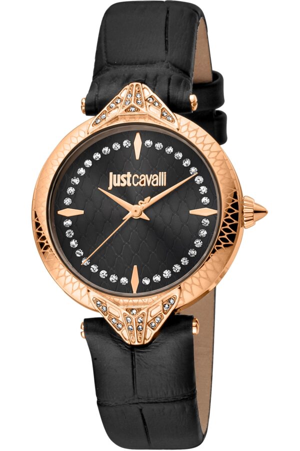 Authentic JUST CAVALLI TIME Women 32 mm SS IP Rose Gold Quartz Elegant Wristwatch  - JUST CAVALLI