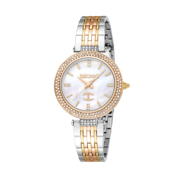 Authentic JUST CAVALLI TIME Women 32 mm SS IP Rose Gold Quartz Top-Quality Wristwatch  - Mother of Pearl Dial - JUST CAVALLI - Image 4