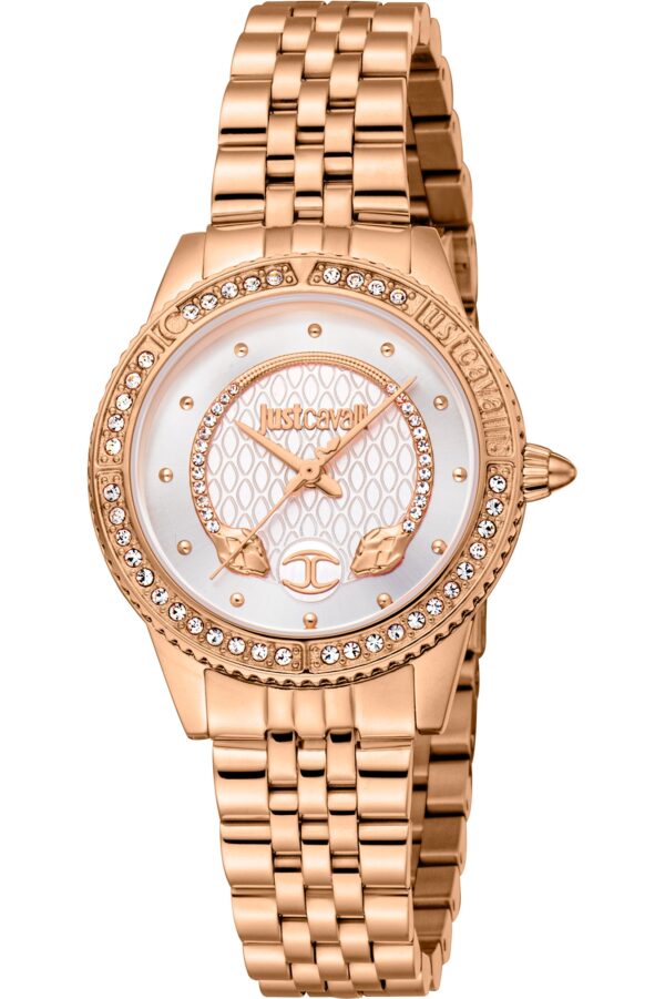 Authentic JUST CAVALLI TIME Women 30 mm SS IP Rose Gold Seiko Movement VJ20 Top-Quality Wristwatch  - JUST CAVALLI TIME