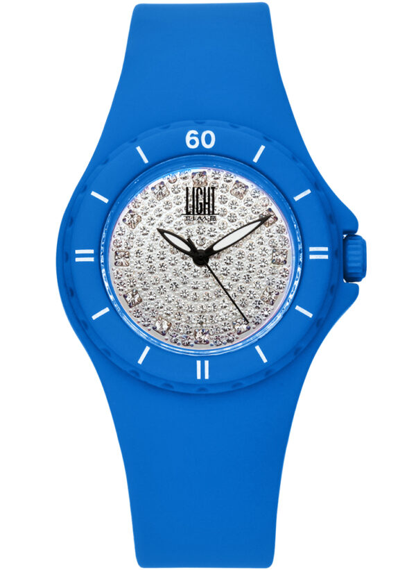 Authentic LIGHT TIME Women 36 mm Polycarbonate Quartz Designer Wristwatch  - Strass Dial Dial - LIGHT TIME