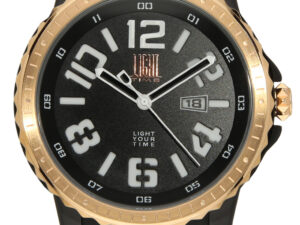 Authentic LIGHT TIME Men 48 mm Polycarbonate Quartz Designer Wristwatch  – LIGHT TIME