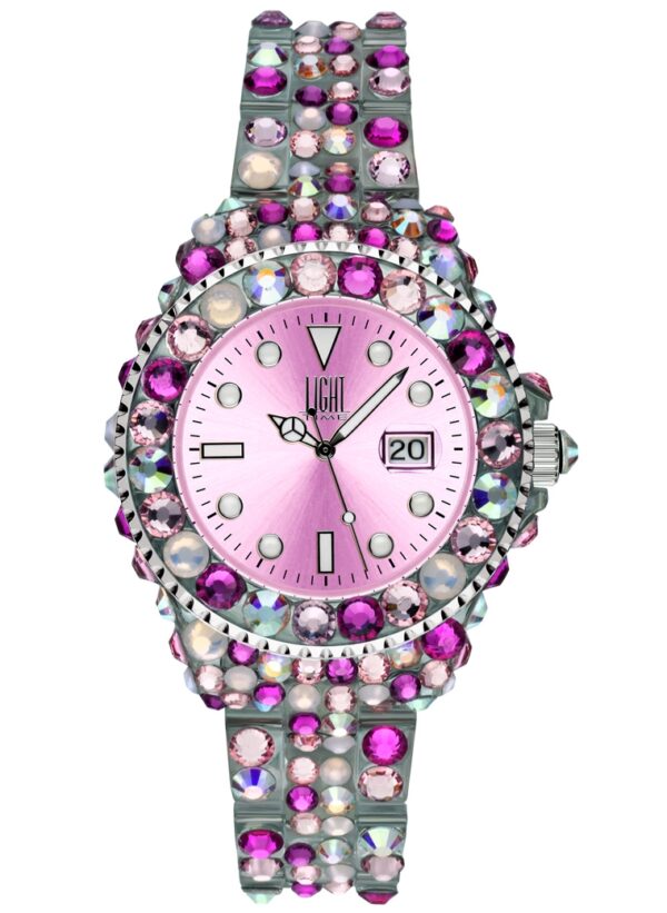 Authentic LIGHT TIME Women 35 mm Polycarbonate Quartz Designer Wristwatch  - LIGHT TIME