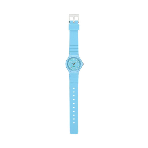 Authentic CASIO COLLECTION & VINTAGE Women 31 mm Resin Quartz Designer Wristwatch  - CASIO TIMELESS COLLECTION POP - BIO RESIN STRAP - LIGHT BLUE - Image 2