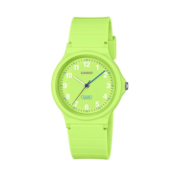 Authentic CASIO COLLECTION & VINTAGE Women 31 mm Resin Quartz Designer Wristwatch  - CASIO TIMELESS COLLECTION POP - BIO RESIN STRAP - GREEN