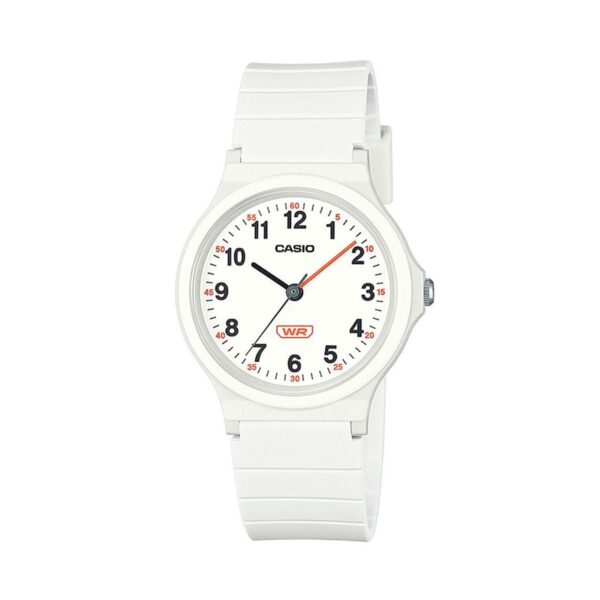 Authentic CASIO COLLECTION & VINTAGE Women 31 mm Resin Quartz Designer Wristwatch  - CASIO TIMELESS COLLECTION POP - BIO RESIN STRAP - WHITE