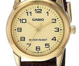 Authentic CASIO COLLECTION & VINTAGE Women 25 mm SS IP Gold Quartz Designer Wristwatch  – CASIO COLLECTION