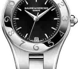 Authentic BAUME&MERCIER Women 27 mm Stainless Steel Quartz Luxurious Wristwatch  – Sapphire Glass – BAUME&MERCIER