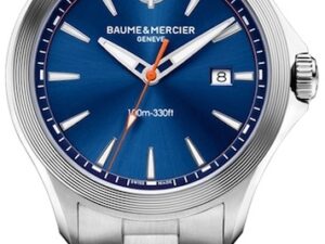 Authentic BAUME&MERCIER Men 42 mm Stainless Steel Luxurious Wristwatch  – Sapphire Glass – BAUME&MERCIER