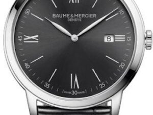 Authentic BAUME&MERCIER Men 42 mm Stainless Steel Quartz High-end Wristwatch  – Sapphire Glass – BAUME&MERCIER