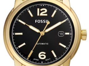 Authentic FOSSIL Men 43 mm SS IP Gold Exclusive Wristwatch  – FOSSIL MECCANICO