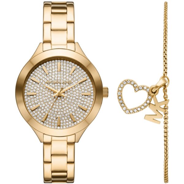 Authentic MICHAEL KORS Women 38 mm SS IP Gold Quartz Exclusive Wristwatch  - MICHAEL KORS WATCHES