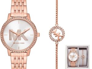 Authentic MICHAEL KORS Women 41 mm SS IP Rose Gold Quartz Exclusive Orologio da polso / Bracciale  – MICHAEL KORS