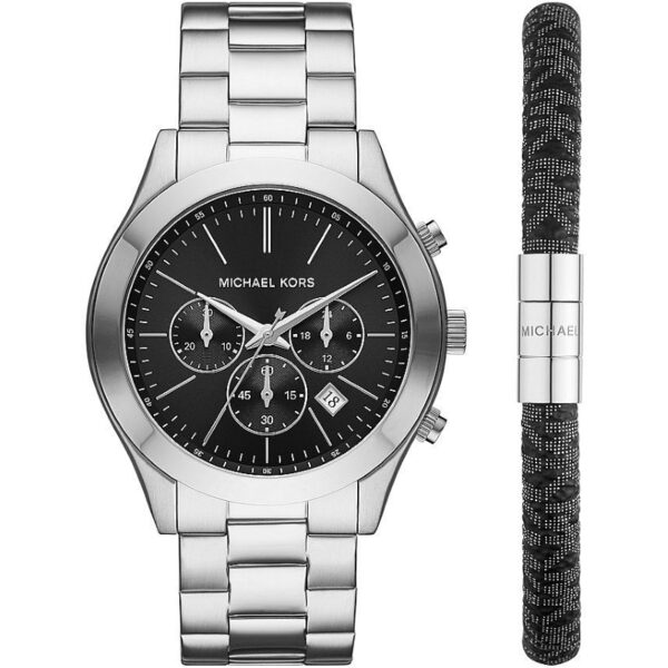 Authentic MICHAEL KORS Men 44 mm Stainless Steel Quartz Top-Quality Wristwatch  - MICHAEL KORS