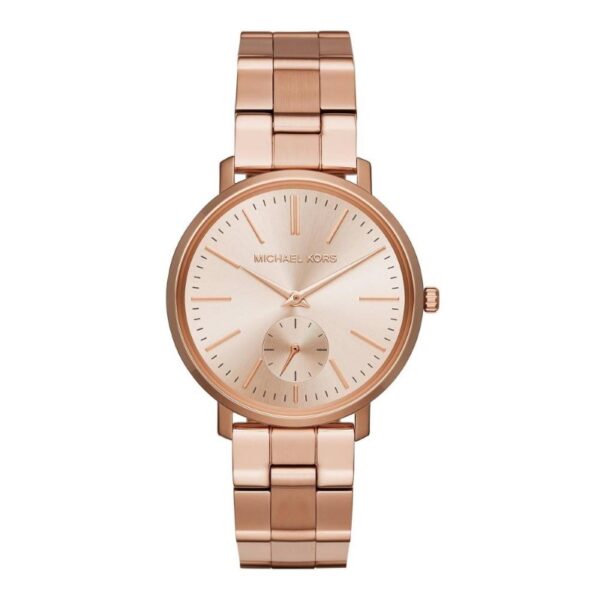 Authentic MICHAEL KORS Women 38 mm SS PVD Rose gold Quartz Top-Quality Wristwatch  - MICHAEL KORS