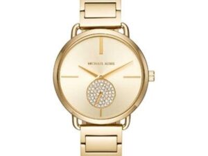 Authentic MICHAEL KORS Women 37 mm SS IP Gold Quartz Top-Quality Wristwatch  – MICHAEL KORS