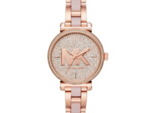 Authentic MICHAEL KORS Women 43 mm SS IP Rose Gold Quartz Top-Quality Wristwatch  – MICHAEL KORS