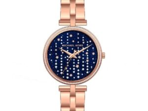 Authentic MICHAEL KORS Women 34 mm SS IP Rose Gold Quartz Top-Quality Wristwatch  – MICHAEL KORS