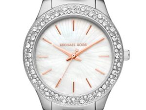 Authentic MICHAEL KORS Women 37 mm SS & Diamonds Quartz Top-Quality Wristwatch  – MICHAEL KORS