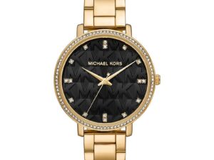 Authentic MICHAEL KORS Women 39 mm SS IP Gold Quartz Elegant Wristwatch  – MICHAEL KORS