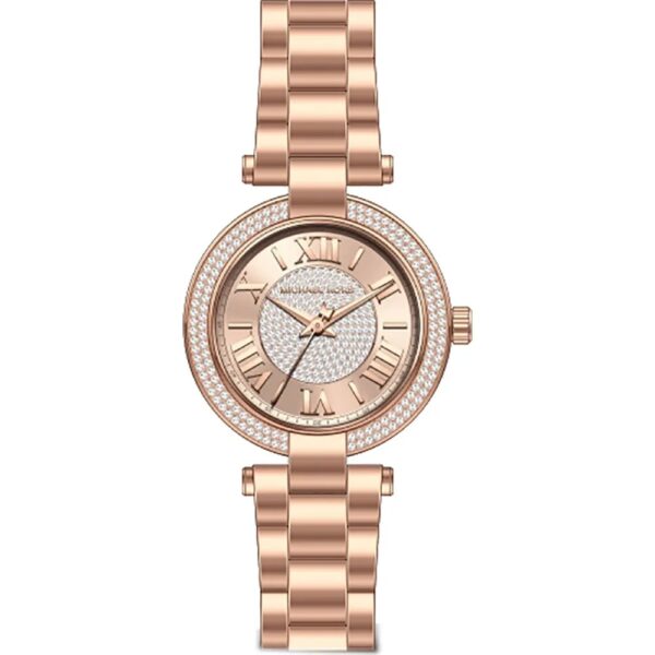 Authentic MICHAEL KORS Women 33 mm SS IP Rose Gold Quartz Top-Quality Wristwatch  - MICHAEL KORS