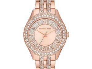 Authentic MICHAEL KORS Women 38 mm SS IP Rose Gold Quartz Top-Quality Wristwatch  – MICHAEL KORS