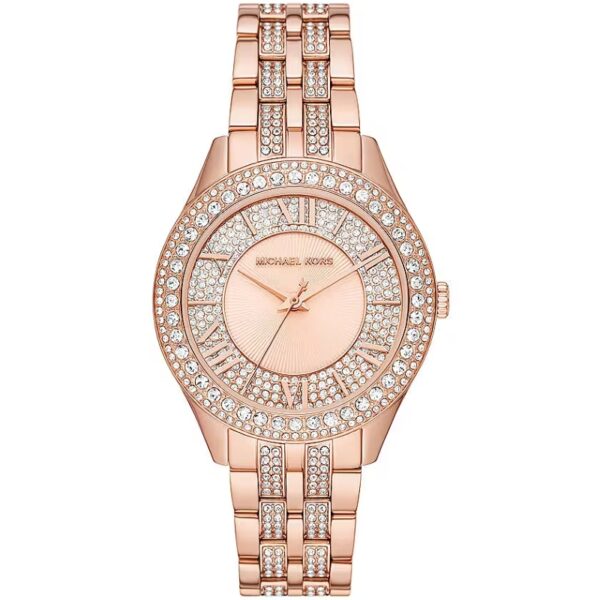 Authentic MICHAEL KORS Women 38 mm SS IP Rose Gold Quartz Top-Quality Wristwatch  - MICHAEL KORS