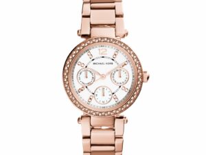 Authentic MICHAEL KORS Women 33 mm SS IP Rose Gold Quartz Top-Quality Wristwatch  – MICHAEL KORS