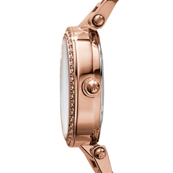 Authentic MICHAEL KORS Women 33 mm SS IP Rose Gold Quartz Top-Quality Wristwatch  - MICHAEL KORS - Image 3