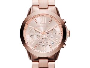 Authentic MICHAEL KORS Women 42 mm SS IP Rose Gold Quartz Top-Quality Wristwatch  – MICHAEL KORS