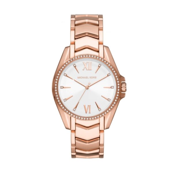 Authentic MICHAEL KORS Women 38 mm SS IP Rose Gold Quartz Top-Quality Wristwatch  - MICHAEL KORS