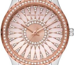 Authentic MICHAEL KORS Women 33 mm SS IP Rose Gold Quartz Top-Quality Wristwatch  – MICHAEL KORS