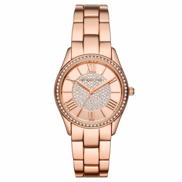 Authentic MICHAEL KORS Women 36 mm SS IP Rose Gold Quartz Top-Quality Wristwatch  - MICHAEL KORS