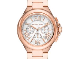 Authentic MICHAEL KORS Women 43 mm SS IP Rose Gold Quartz Top-Quality Wristwatch  – MICHAEL KORS