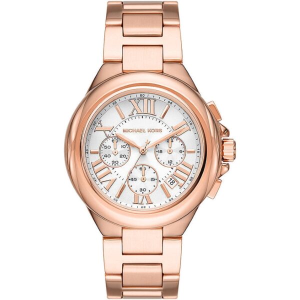 Authentic MICHAEL KORS Women 43 mm SS IP Rose Gold Quartz Top-Quality Wristwatch  - MICHAEL KORS